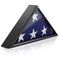 Reminded Military Burial Flag Display Case, Solid Wood Black Finish